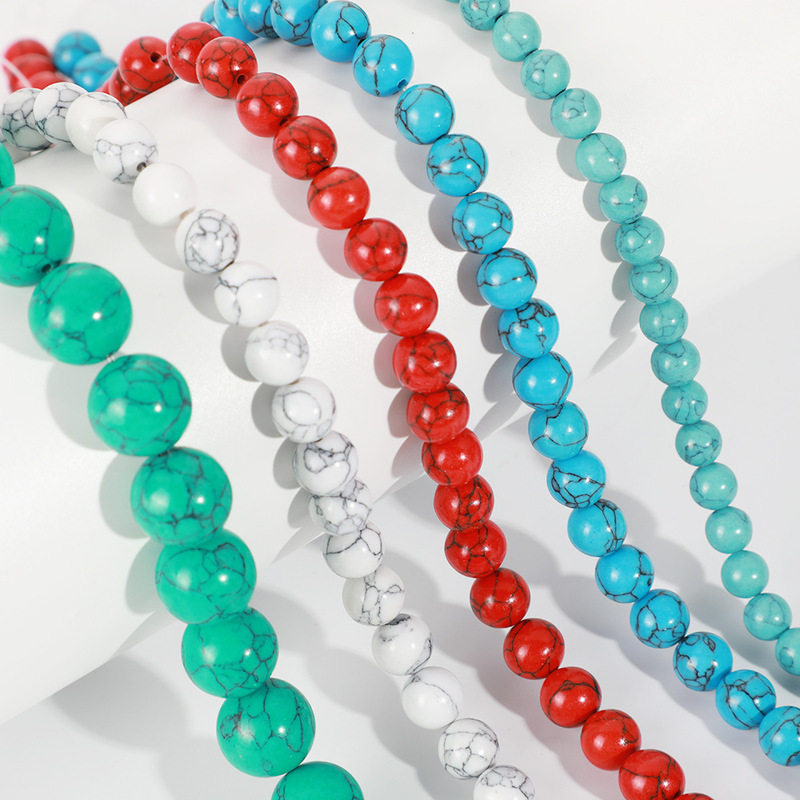 Black line pine beads antique beaded handmade bracelet necklace accessories material bag jewelry turquoise beads in stock