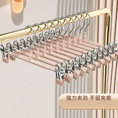 衣柜家用裤夹衣架jk裙夹子无痕多功能不锈钢晾衣架挂裤夹内衣架|ms