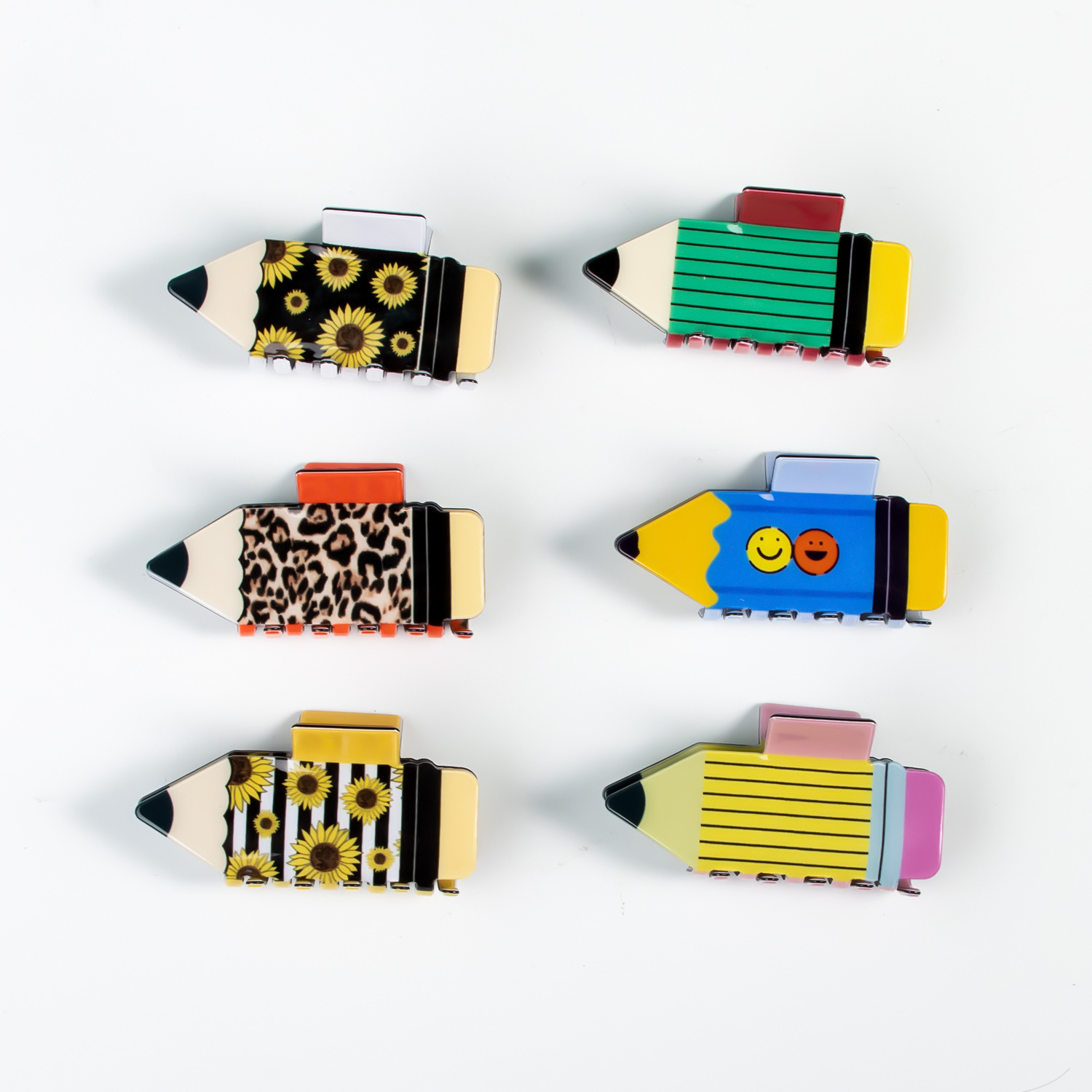 New Pencil Clip Niche Design Hair Clip Back of Head Headwear Hair Clip Creative Stationery Cute Hair Accessories