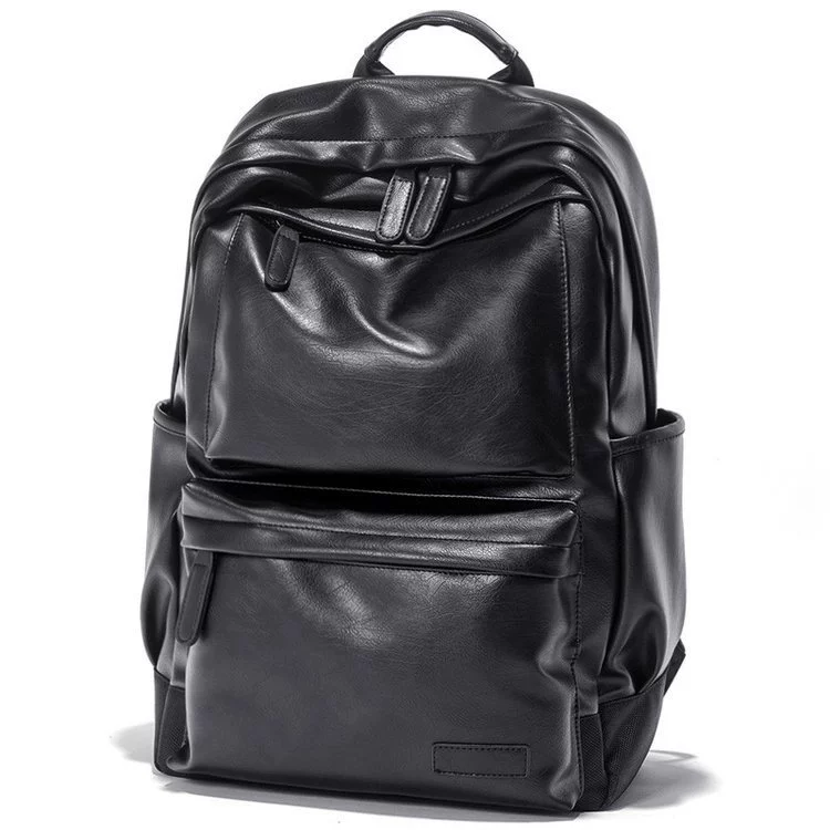 Backpack polyurethane, spacious laptop compartment, men's leisure bag 2023 collection