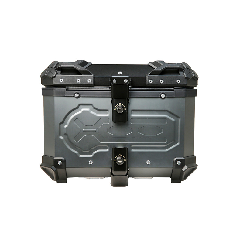Caja trasera de motocicleta de almacenamiento de gran capacidad, baúl de scooter, maleta de vehículo eléctrico, caja trasera de aleación de aluminio universal