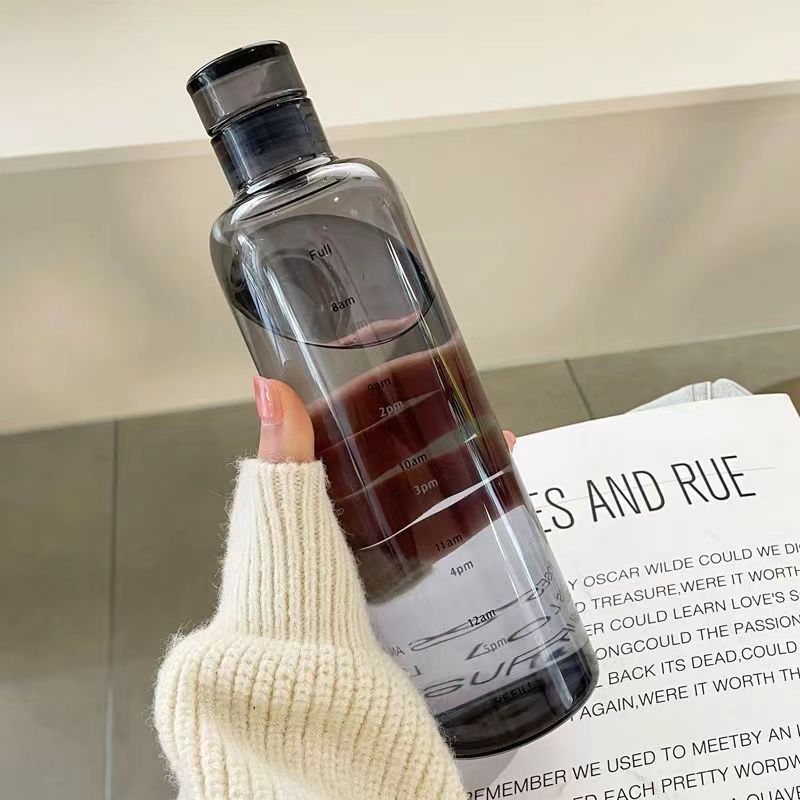 Minimalist 500ml Plastik Su Şişesi water bottle Plastik Bardak Ölçekli Su Bardağı Spor Su Şişesi 6 Renk Seçeneği