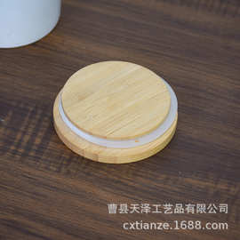 新款永生花玻璃罩木底座圆形玻璃杯盖多功能无漆玻璃罐木盖木制