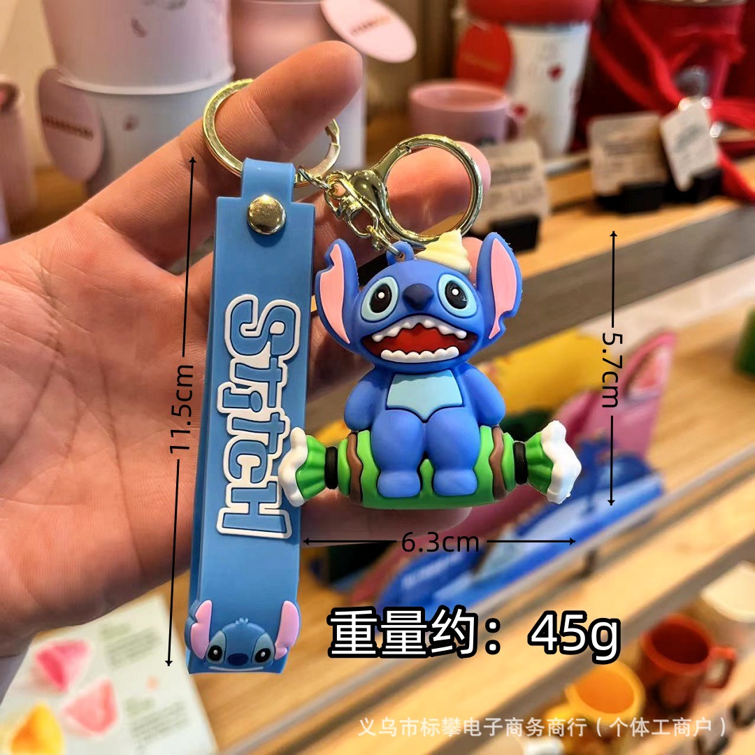 Dibujos animados anime Stitzi llavero estudiante mochila escolar colgante bolso colgante colgante máquina de garras evento pequeño regalo al por mayor