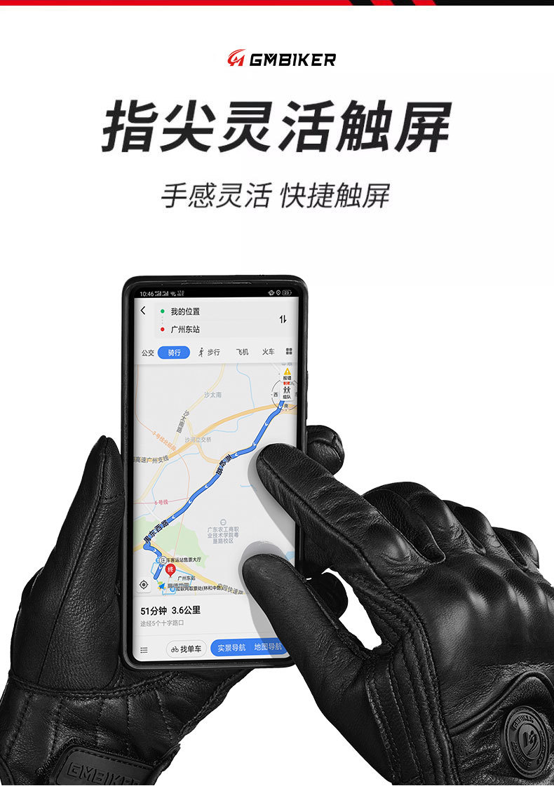 Motorcycle Riding Gloves Genuine Leather Sheepskin Half-Finger Breathable Retro Cruising Harley Rider Motorcycle Gear Spring and Summer Season