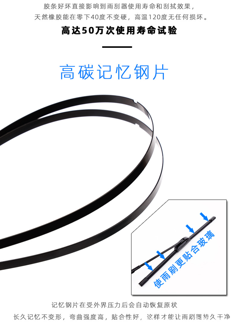 Wholesale Metal Frame Wiper Blades, Universal U-Shaped Silent Wiper Blades for Trucks, Frame Wiper Arms Available for Dropshipping
