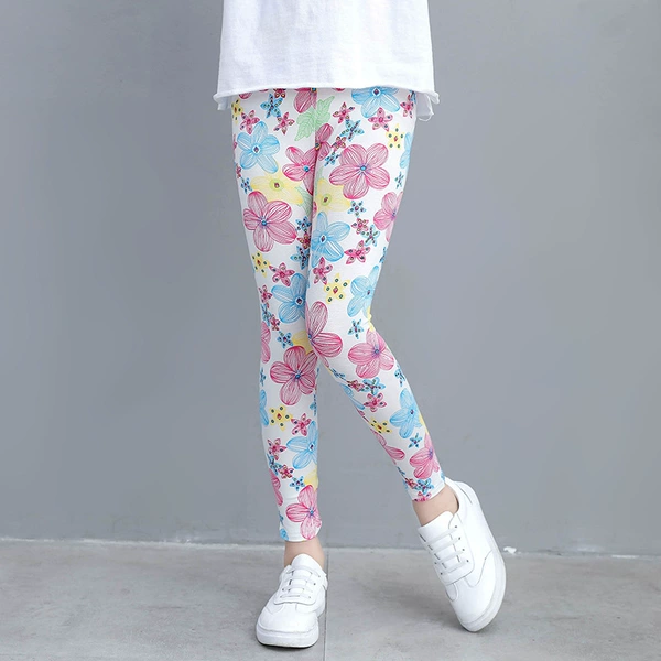 SY printed leggings color gold flower