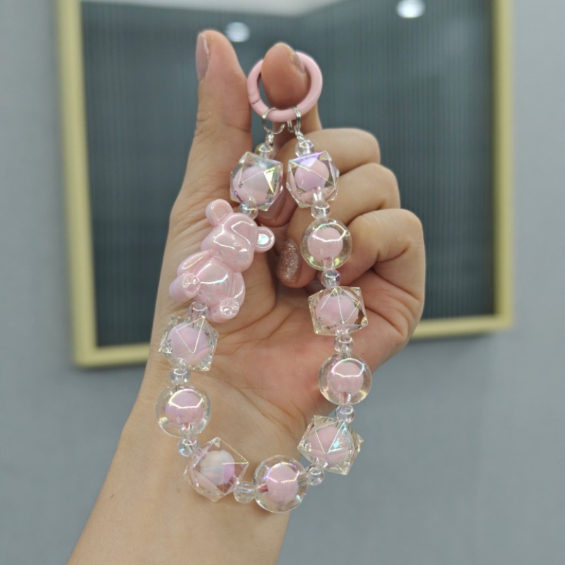 Chatter en vivo cuentas cadenas de teléfonos móviles llaveros bolsos de estudiantes llaves colgantes pequeños regalos al por mayor