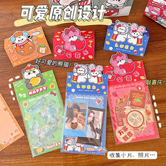 Creative cute Christmas card head cardboard packaging material cartoon New Year gift packaging decoration card greeting card wholesale