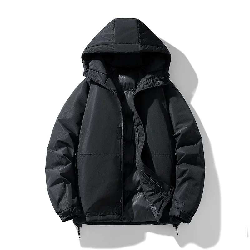 Зимняя куртка с капюшоном, унисекс, лёгкая тёплая, размеры S–4XL
