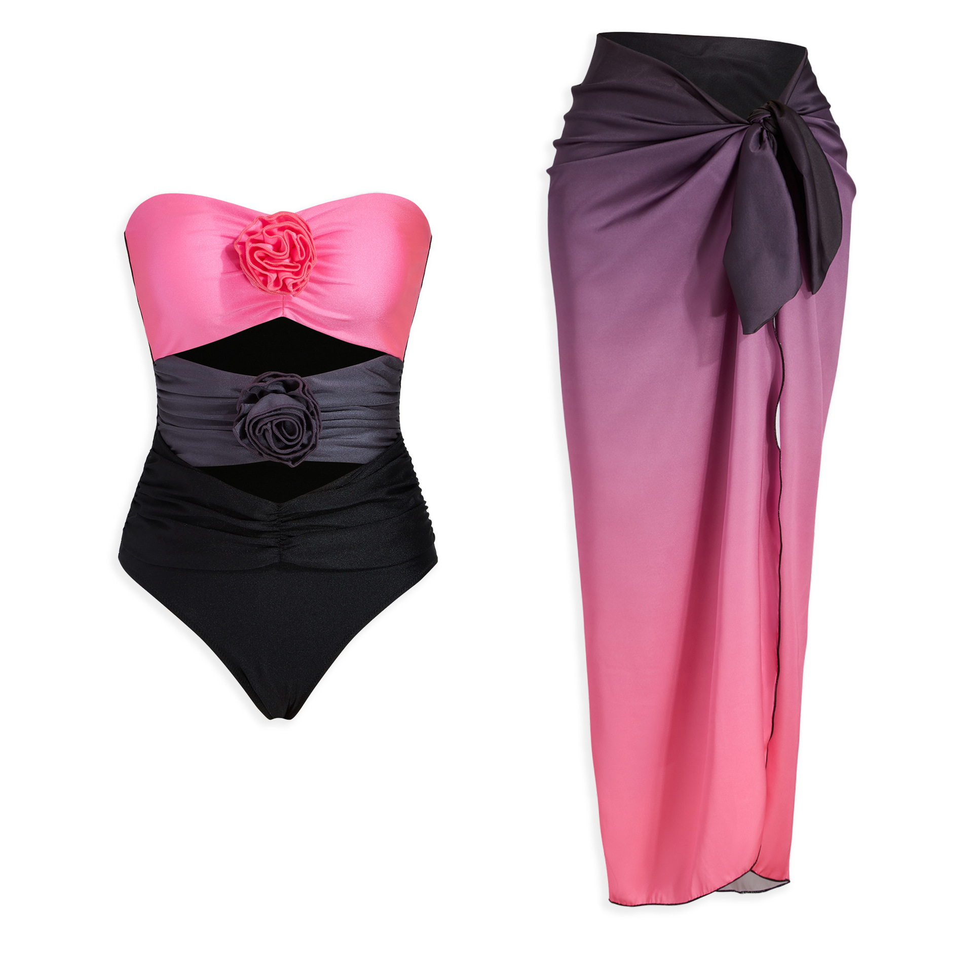 98g Weight Sleeveless Sleeve Length Nylon Fabric Type Regular Top Length One-pieces Tops Type 1 Piece Quantity Holiday, Beach, Swimming Occasion Strapless Neckline Skinny Fit Type Color Block Pattern Women's Gender Sexy Style Women's Sexy Color Block 1 Piece One Piece Swimwear 4