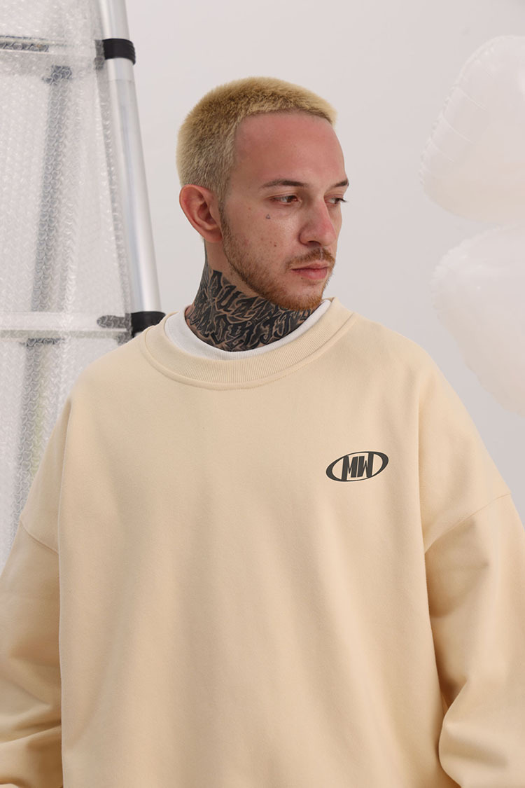 Men's Clothing round neck pullover sweater heavyweight high street original designer brand Japanese couple style _voghion.com
