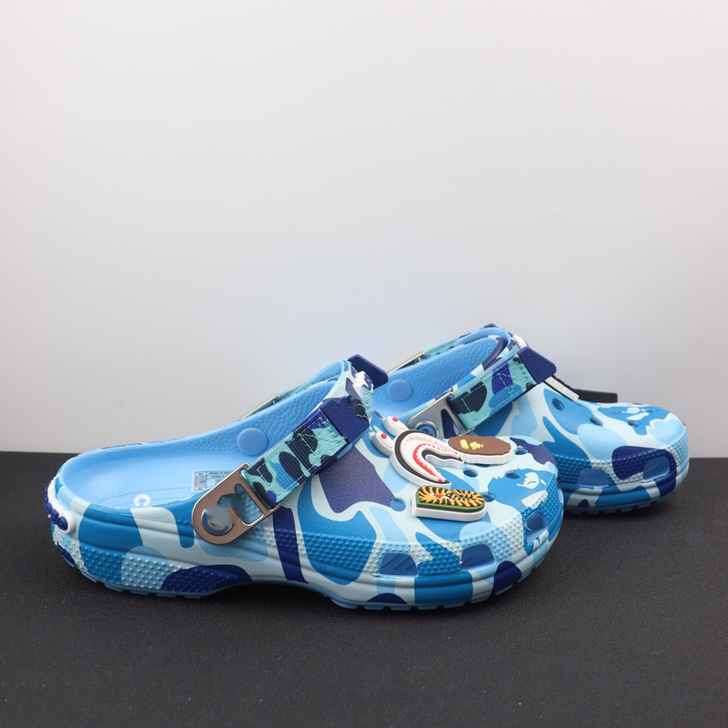Summer Original Crocc Ape Head Clogs Bape Collaboration Printed Camouflage Outdoor Sandals Closed-Toe Beach Shoes