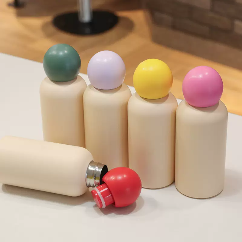 便携户外不锈钢保温杯儿童运动水杯女高颜值红鼻子随行杯礼品杯子