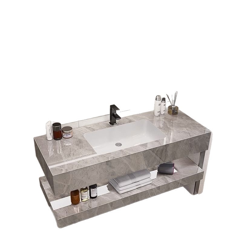 Nuevo hotel de estilo inodoro gabinete de baño doble tabla de roca sin costura integral lavabo moderno simple inodoro