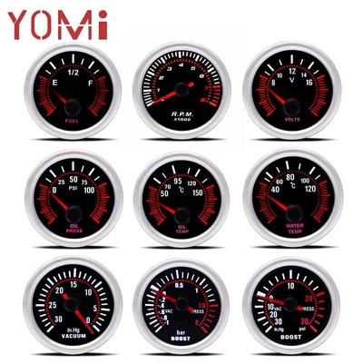 12V Taxometr/Su Temperaturu/Boost Təzyiqi/Yağ Temperaturu/Yağ Təzyiqi/Voltmeter Ce Sertifikatlı