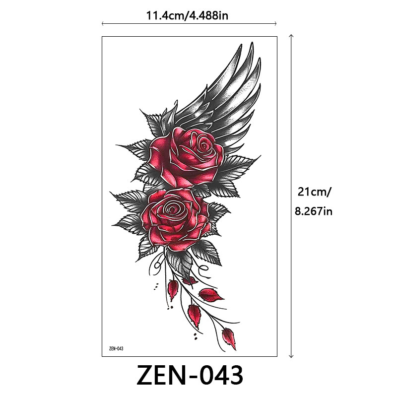 新品跨境 ZEN小全臂纹身贴半臂纹身贴动物花朵万圣节纹身贴tattoo|undefined