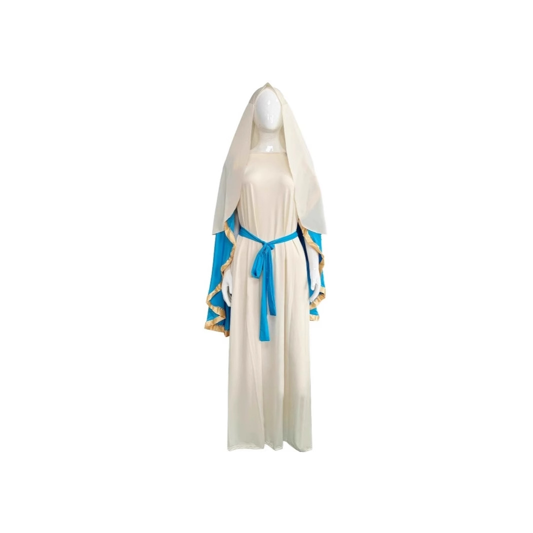 Ancient Virgin Mary of Israel Halloween Costumes for Adults and Kidsren the Virgin Mary Stage Play Costumes