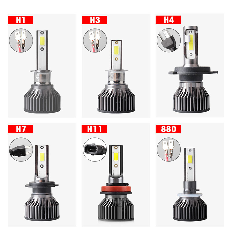 Factory wholesale F2 car led headlights 12v24v headlight bulbs h4 high and low beam 48W conversion lights V6 front headlights