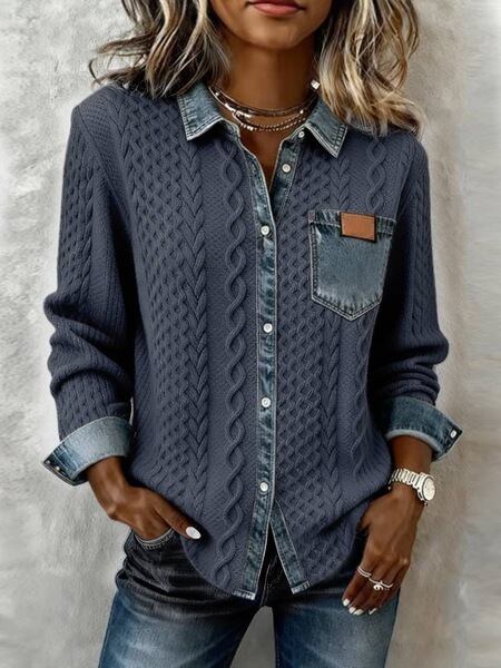 Knitted demi-season shirt