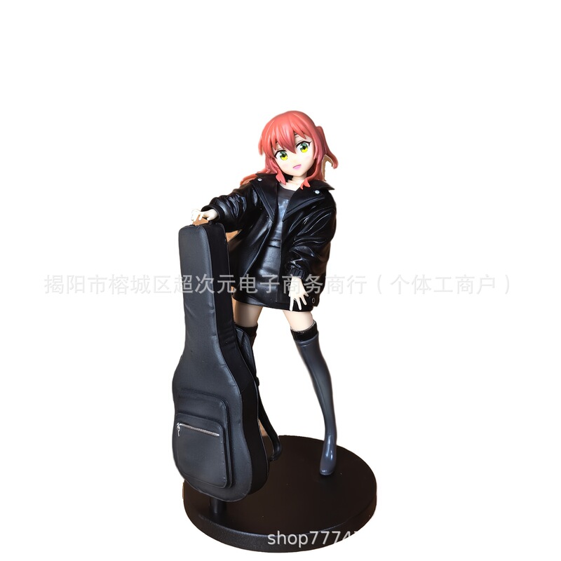 跨境新品 孤独摇滚吉他 站姿手办 二次元美少女动漫潮玩模型摆件|undefined