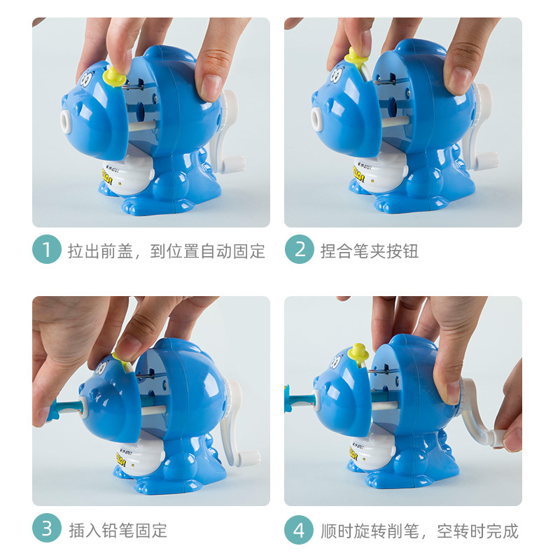 Sacapuntas de lápiz de YP-5701 pequeño dinosaurio estudiante aprendizaje Sacapuntas de lápiz de manivela papelería creativa sacapuntas regalo del estudiante