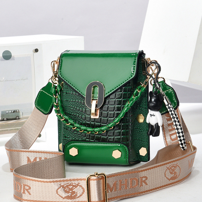 Minibag de piel brillante nueva moda universal cocodrilo atmósfera bolsos de madre de moda bolsos de hombro