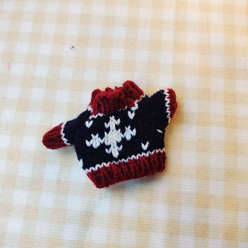 15cm ciego caja pull paño suéter pantalones macaron labubu colgante muñeca suéter Año Nuevo suéter lindo