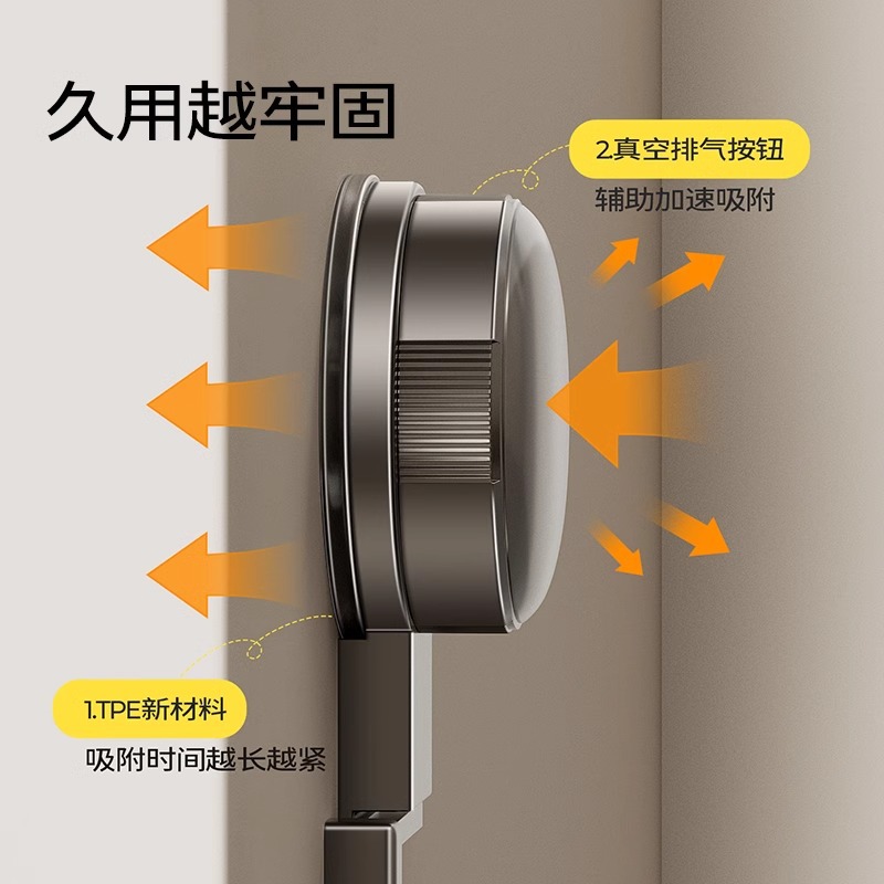 Gancho trasero de puerta de ventosa no perforado viscose fuerte puerta de soporte de carga trasera percha de ropa almacenamiento pared colgante rack gancho de fila