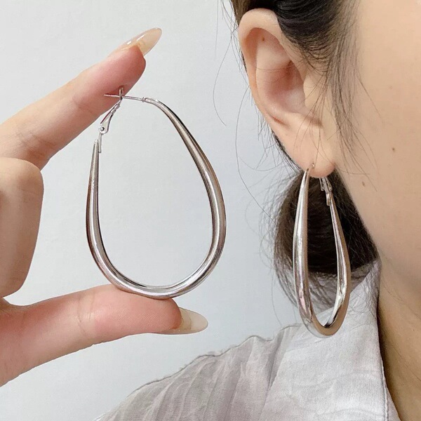 matte hoop earrings