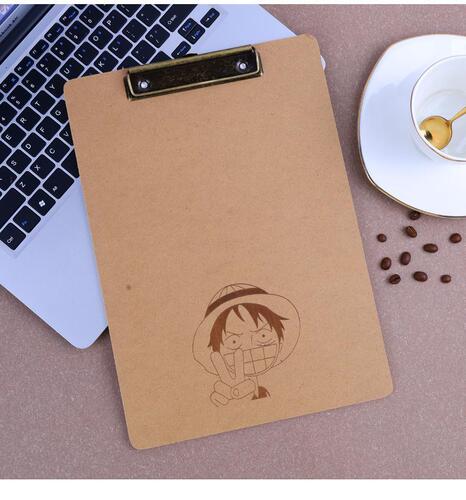 Wood grain A4 file board clip thickened hard fiber student writing pad can be inserted into the pen writing splint conference copying