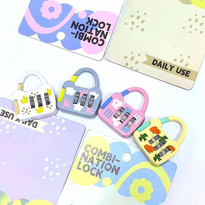 Student Password Lock Padlock Small Lock Locker Stationery Box Drawer Key Anti-Theft Home Dormitory Gym Swimming