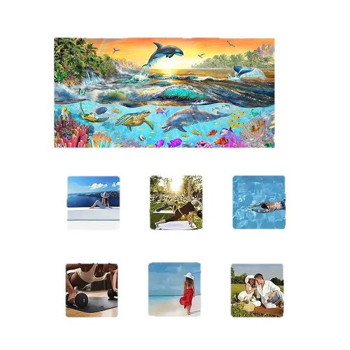 Custom LOGO Digital Printing Cross-border Ultra-fine Fiber Beach Towel Quick-drying Double-sided Fleece Class A Large Bath Towel Plus Towel