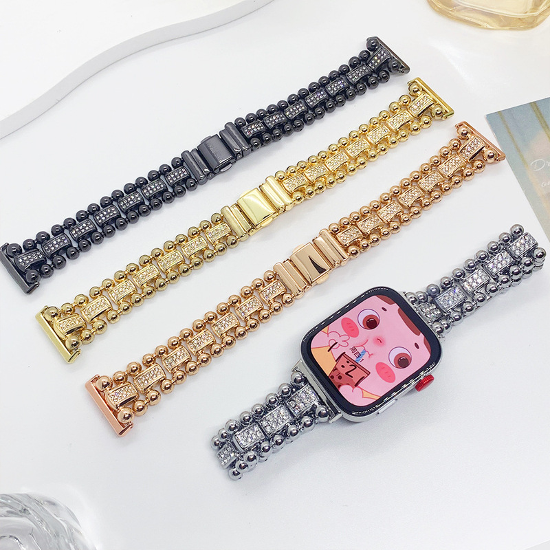 Diamond-Studded S10 Watch Band Suitable for Huawei Fit3/Redmi 4/Xiaomi 8 Pro/Apple Watch Series 1-11