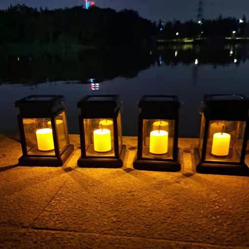 E-Commerce Hot Selling Solar Garden Light Small Palace Lantern Candle Light Outdoor Rainproof Hanging Light Garden Balcony Terrace Light