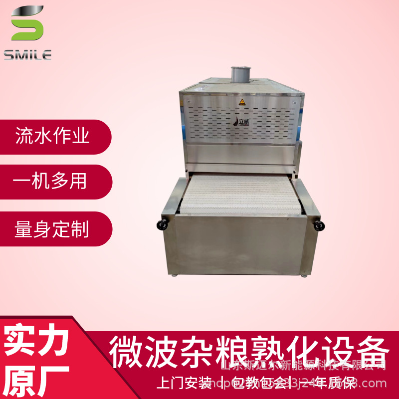 杂粮熟化设备生产厂家五谷杂粮微波烘焙设备黑豆熟化隧道炉