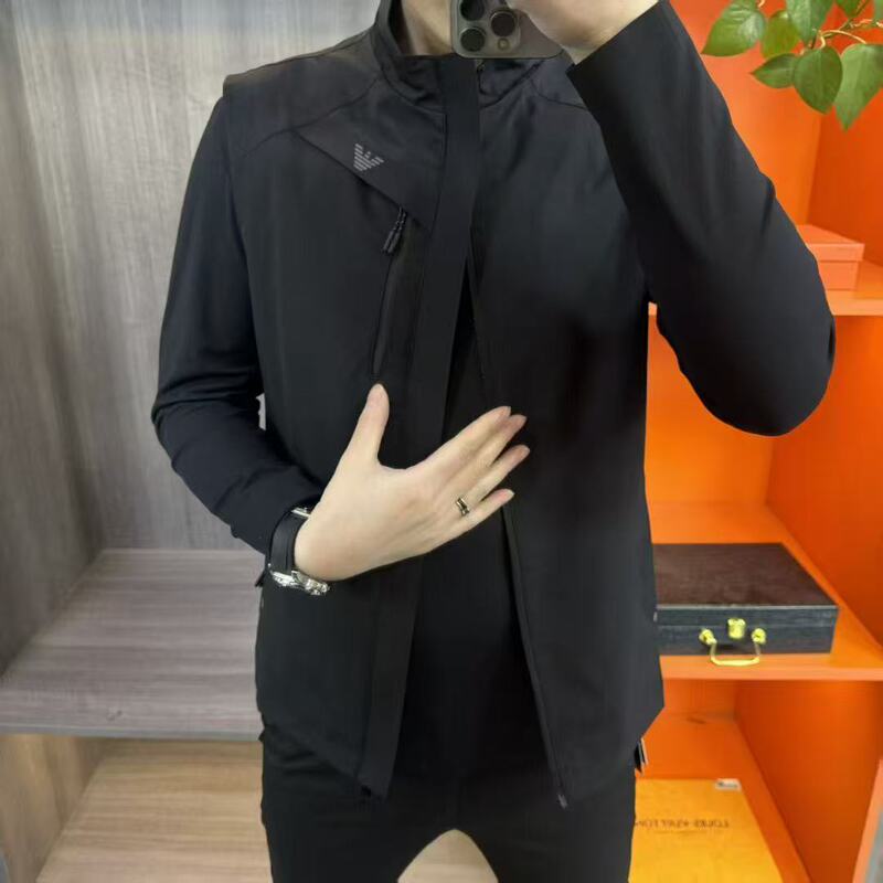 1953 New Style Men's Business Casual Versatile Stand-Collar Vest Slim Fit Light Luxury Softshell Gilet Jacket Top