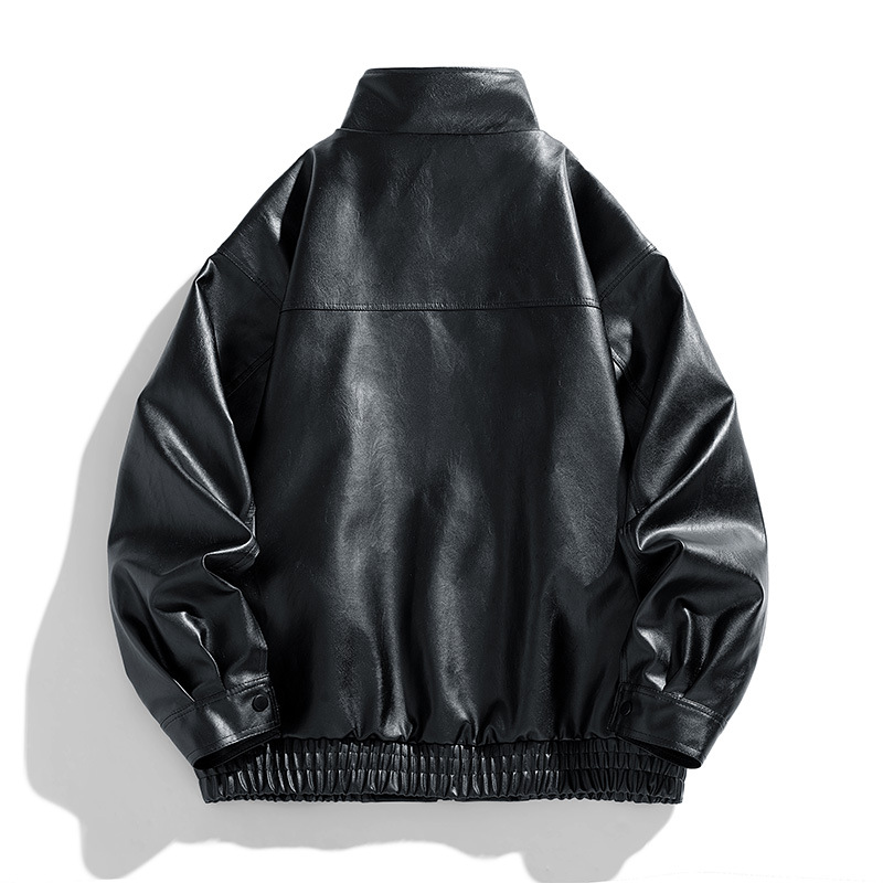 American Street PU chaqueta piloto hombre primavera y otoño estilo de diseño de moda alta calidad chaqueta de abrigo para hombre