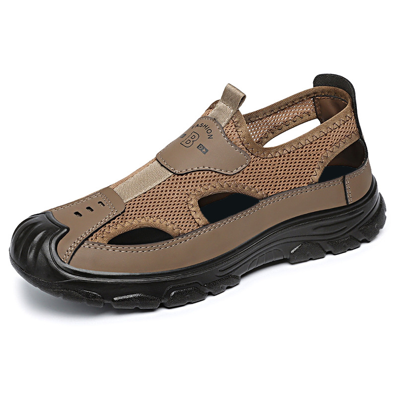Sandalias de hombre procesamiento personalizado nuevo tamaño grande zapatos de hombre zapatos casuales de poliuretano hueco zapatos de abertura superficial zapatos de hombre