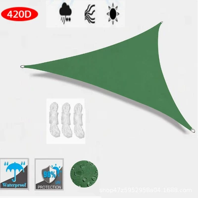 renovation! Triangular sunshade sail is Avtomobil yan çətirləri - dark-green-2x2x2m