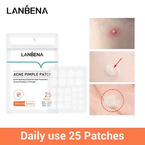 Lanbena, пластырь от прыщей от черных точек, ночное использование, 0.3mm