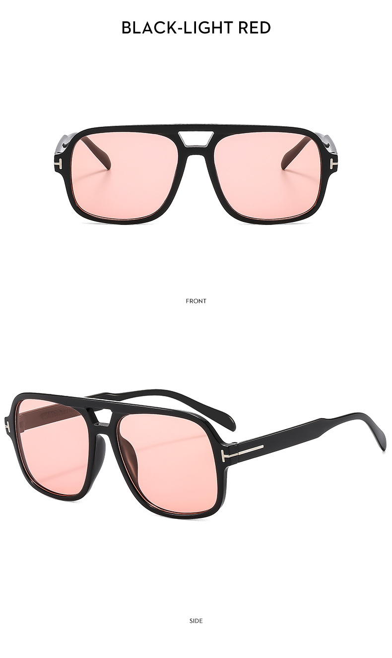 25g Weight Full Frame Glasses Structure Sunglasses Classification PC, UV400 Protection Lens Material Square Glasses Style Travel, Party Occasion Solid Color Pattern All Seasons Season Unisex Gender Streetwear Style Grey, Black Color Streetwear Solid Color PC UV400 Protection Square Full Frame Women's Sunglasses 19