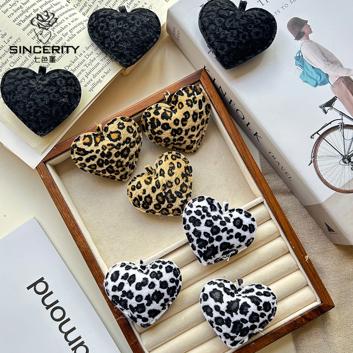 Accesorios de siete colores cordier leopardo serie de flores ramo de flores decoración de viento rojo amor accesorios florista bolsa de flores