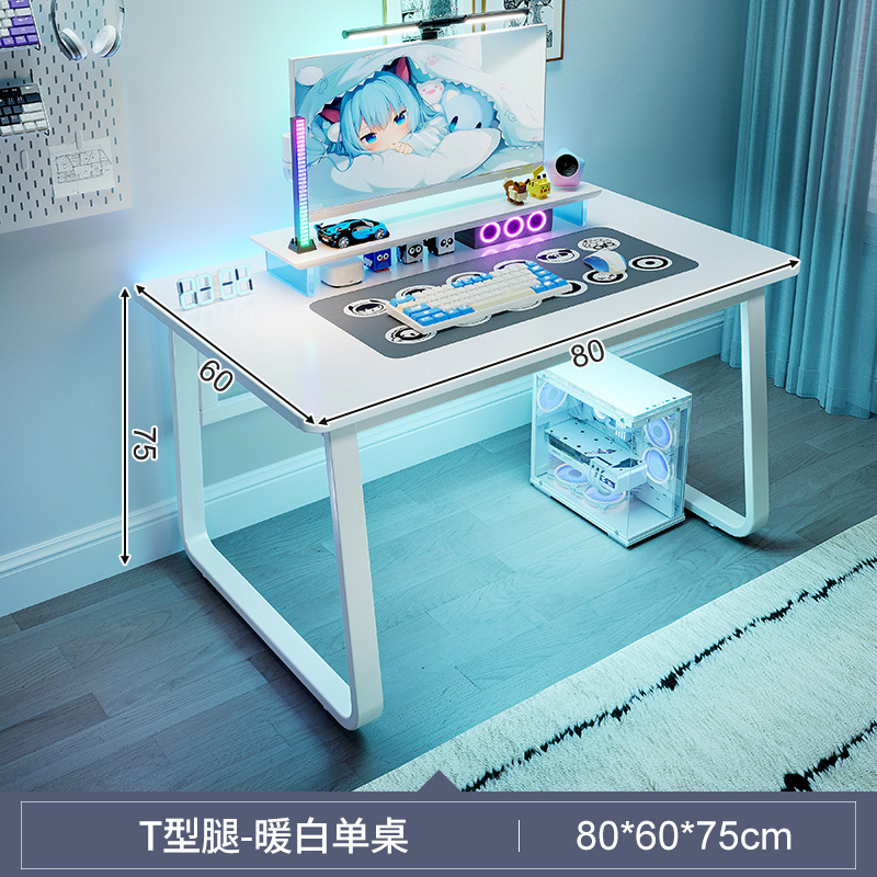 Mesa de escritorio de computadora doméstica blanca mesa de escritorio de escritorio moderna mesa de escritorio de escritorio de dormitorio de estudiantes