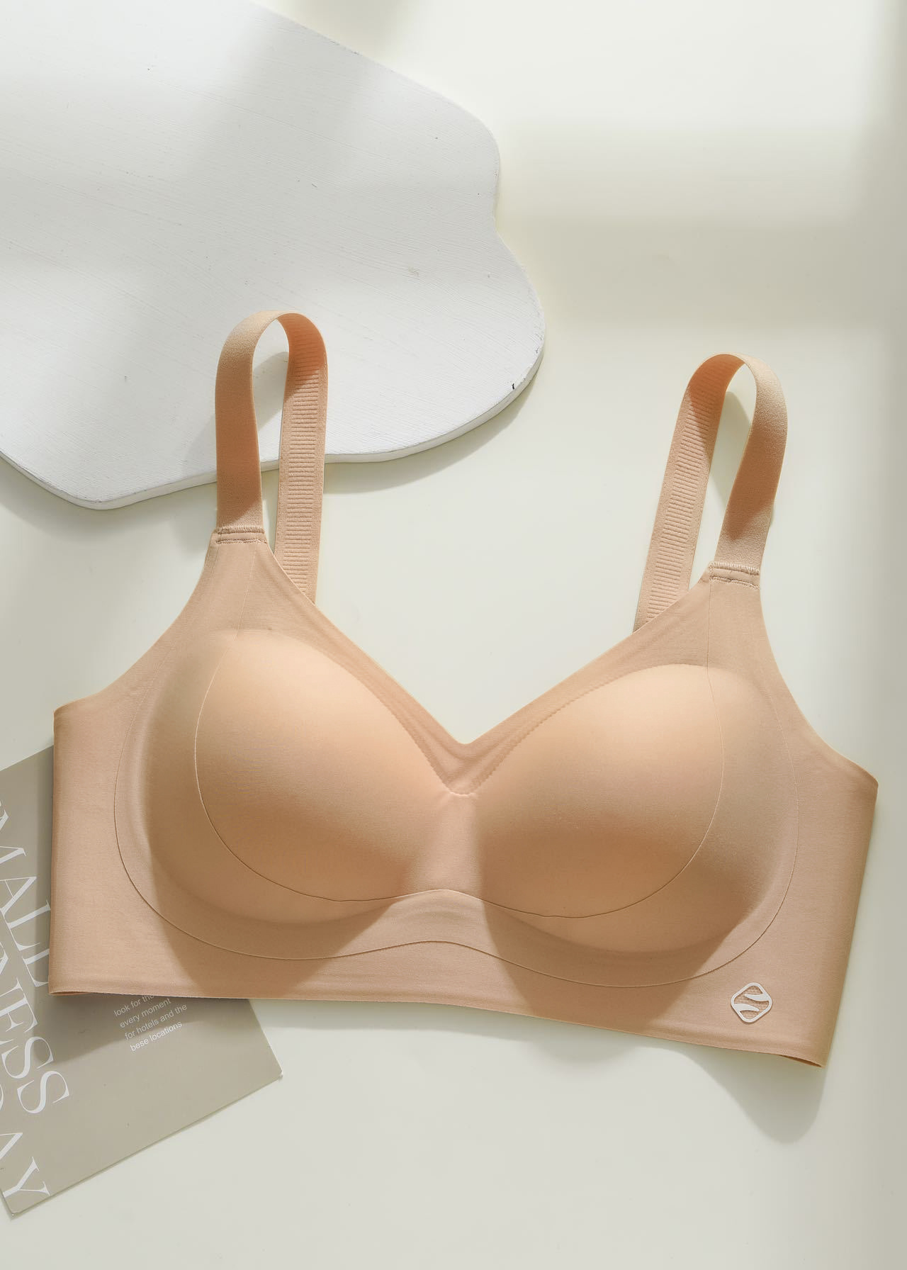 Ropa interior sin costuras para mujeres, pechos pequeños, grandes copas fijas de gelatina, chaleco sin anillo de acero, sujetador de leche image 12
