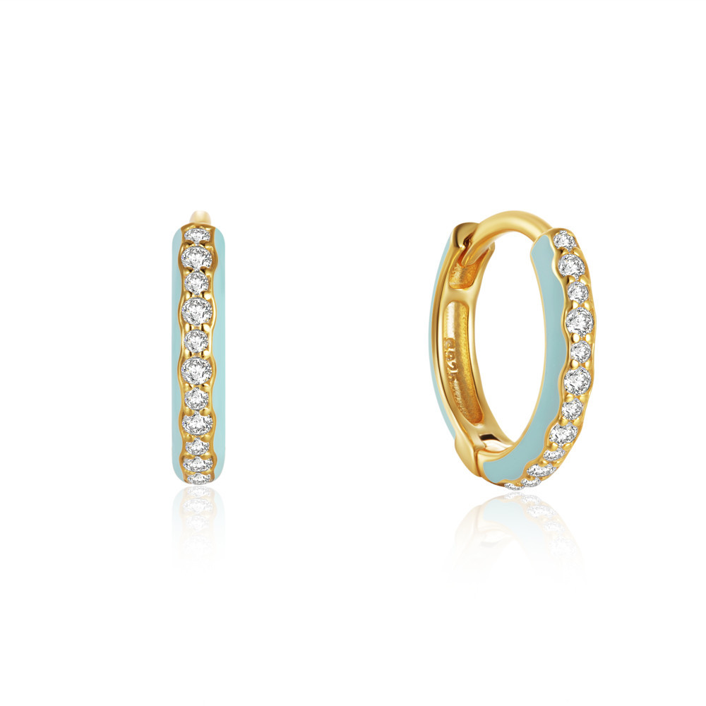 2g Weight 925 Sterling Silver Ear Needle Material Zircon Inlay Material Earrings Classification 1 Pair Quantity Holiday, Daily Occasion 925 Sterling Silver Material Circle, Butterfly Pattern Women's Gender Enamel, Plating, Inlay Design Simple Style Style 1 Pair 925 Sterling Silver Zircon Circle Butterfly Earrings 17