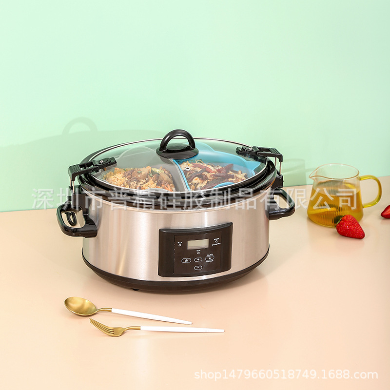 Separador de silicona de olla de cocción lenta revestimiento de silicona de cocina lenta revestimiento de compartimiento de cocina lenta