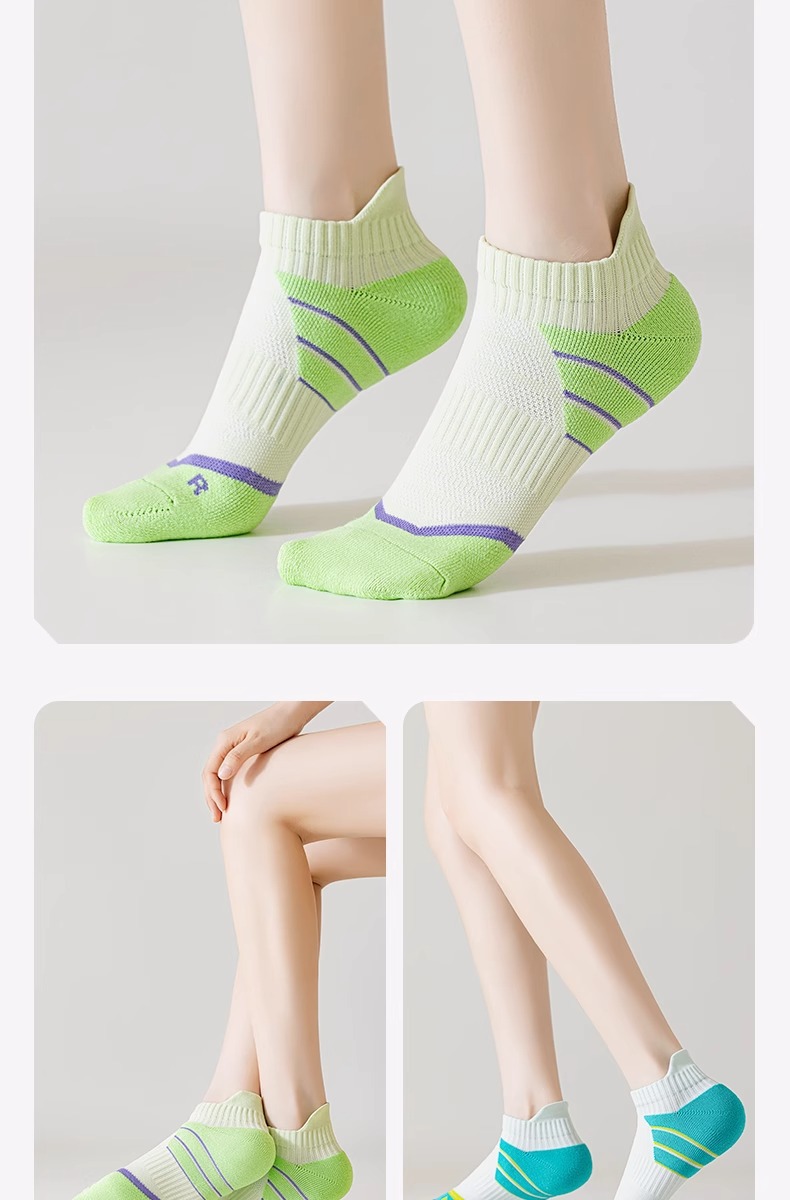 Women's Professional Running Socks Short Style For Spring/Summer Outdoor Marathon Badminton Terry Cloth Bottom Anti Chafing_desvips.com
