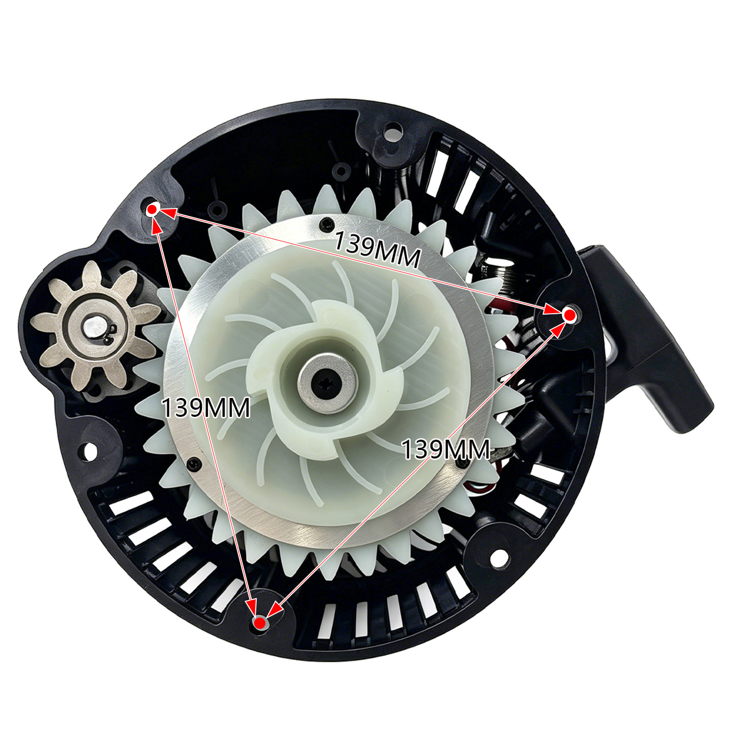 GXV160 lawn mower hand-pull start modified to electric start, lithium battery start modified to one-button start