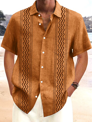 Geometric Print Summer Shirt Trendy Geometric Print Short